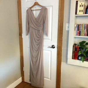 DAVID’S BRIDAL Long-Sleeved Chiffon Bridesmaid Dress